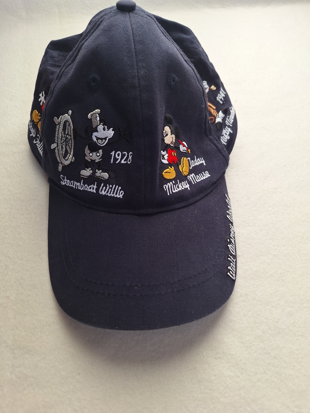 Disney Mickey Mouse Steamboat Willie 1928 Embroidered Cap